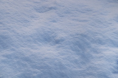 Photo of Beautiful snow as background, closeup view. Winter weather