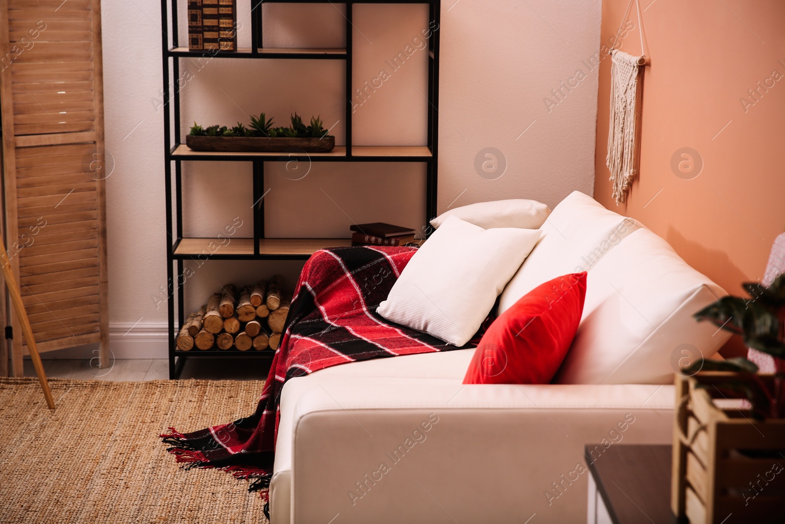 Photo of Cozy living room interior inspired by autumn colors