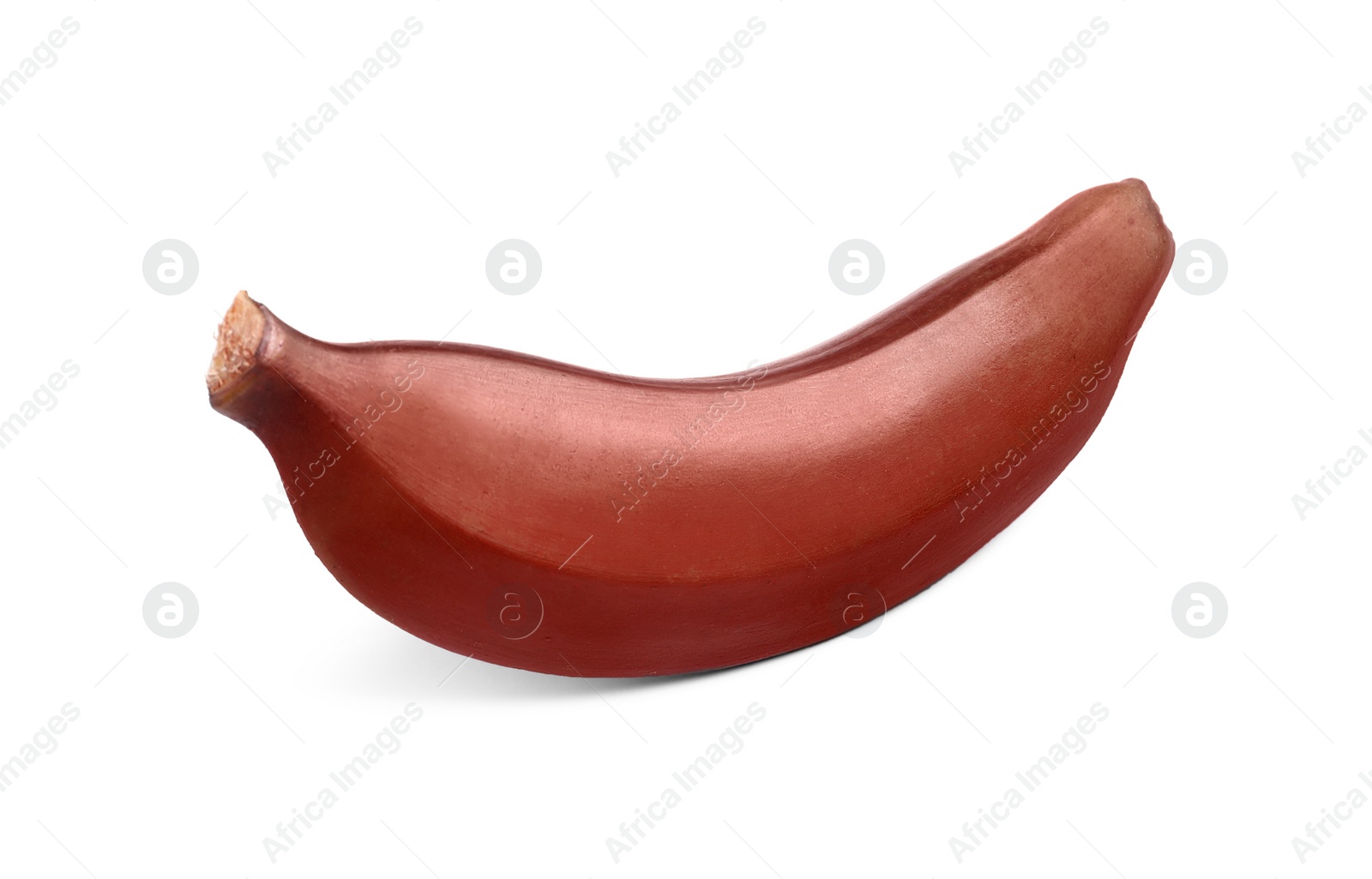 Photo of Tasty red baby banana isolated on white
