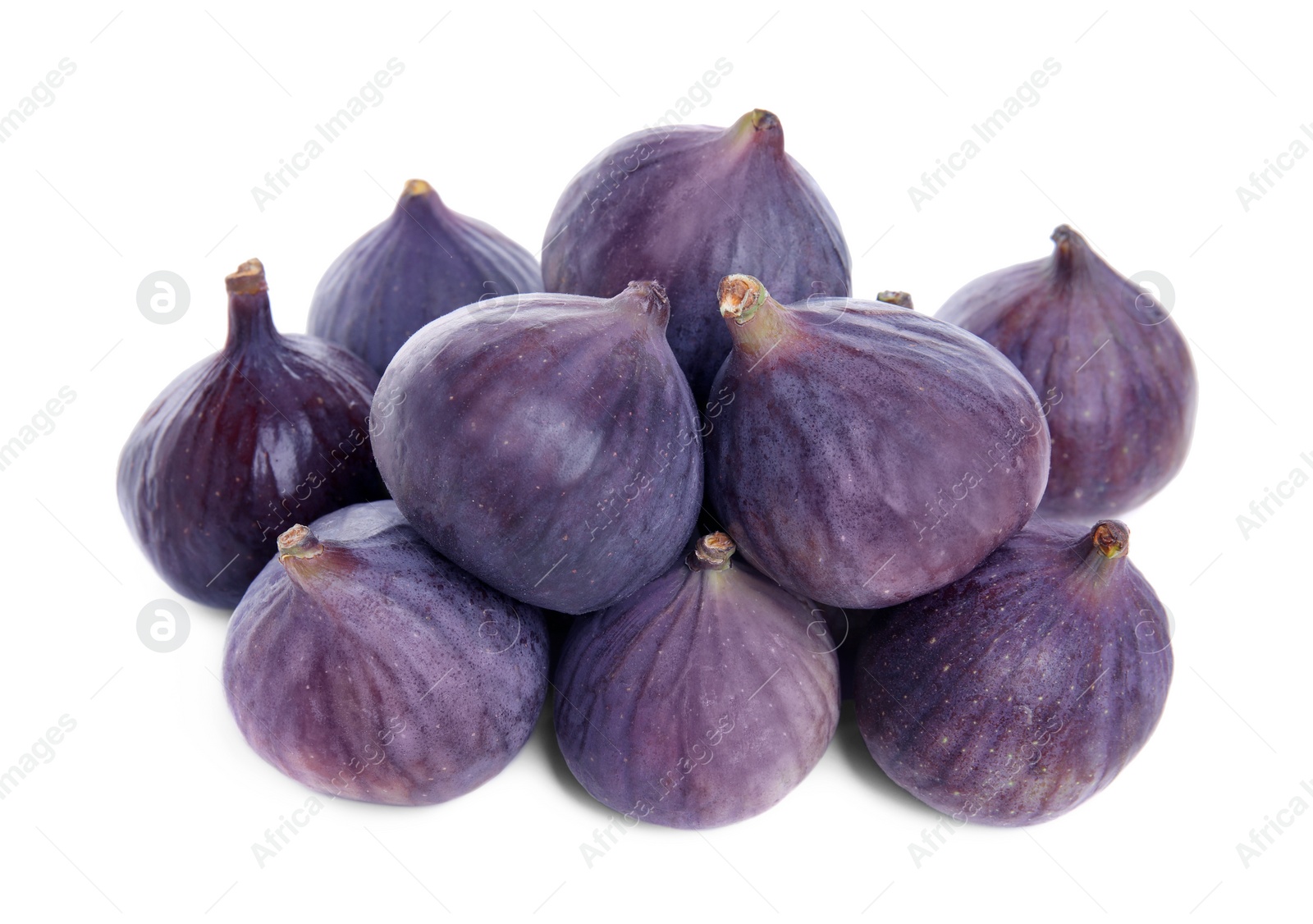 Photo of Whole ripe fresh figs isolated on white