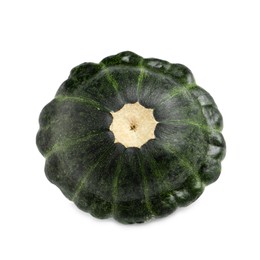 Fresh ripe green pattypan squash isolated on white