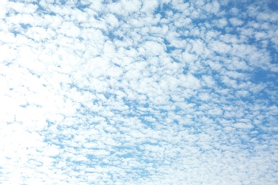 Photo of View of beautiful blue sky with white clouds