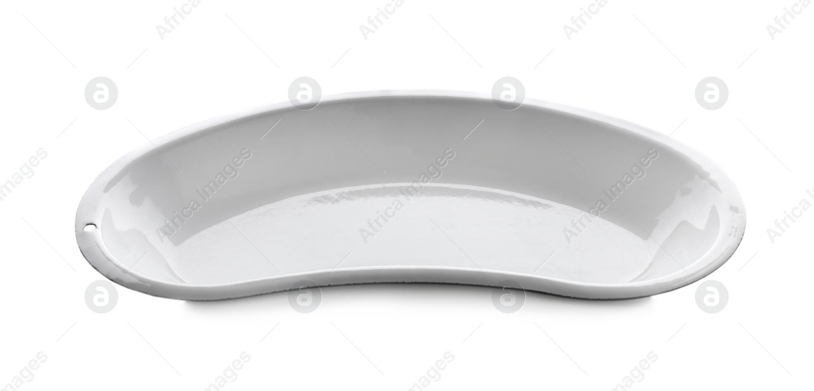 Photo of Kidney dish on white background. Surgical instrument