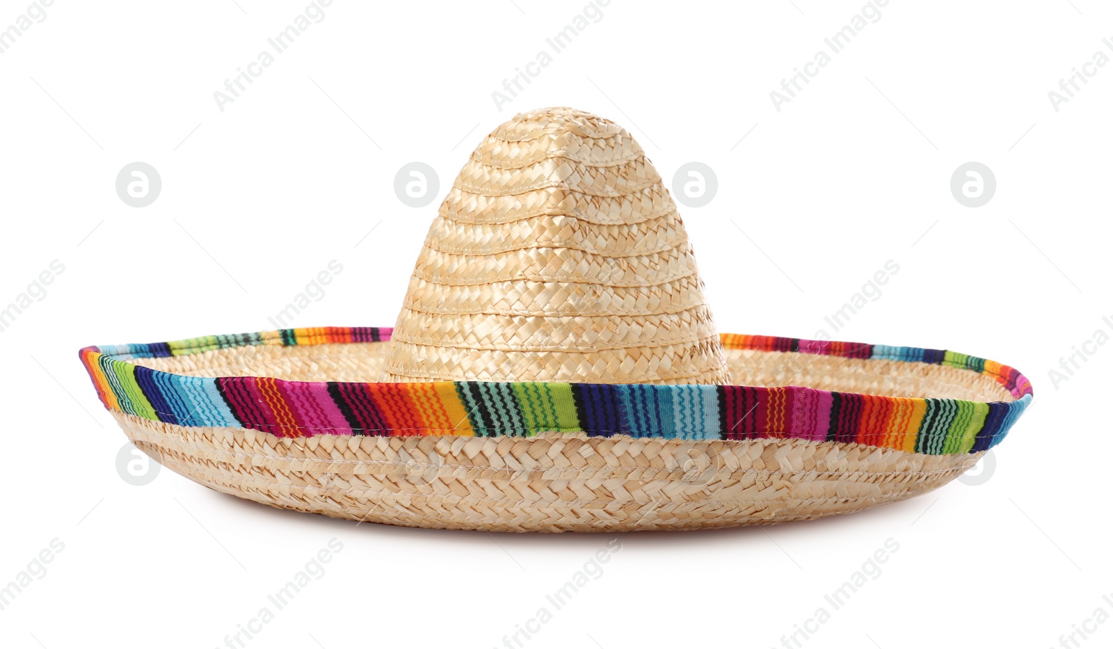 Photo of One Mexican sombrero hat isolated on white