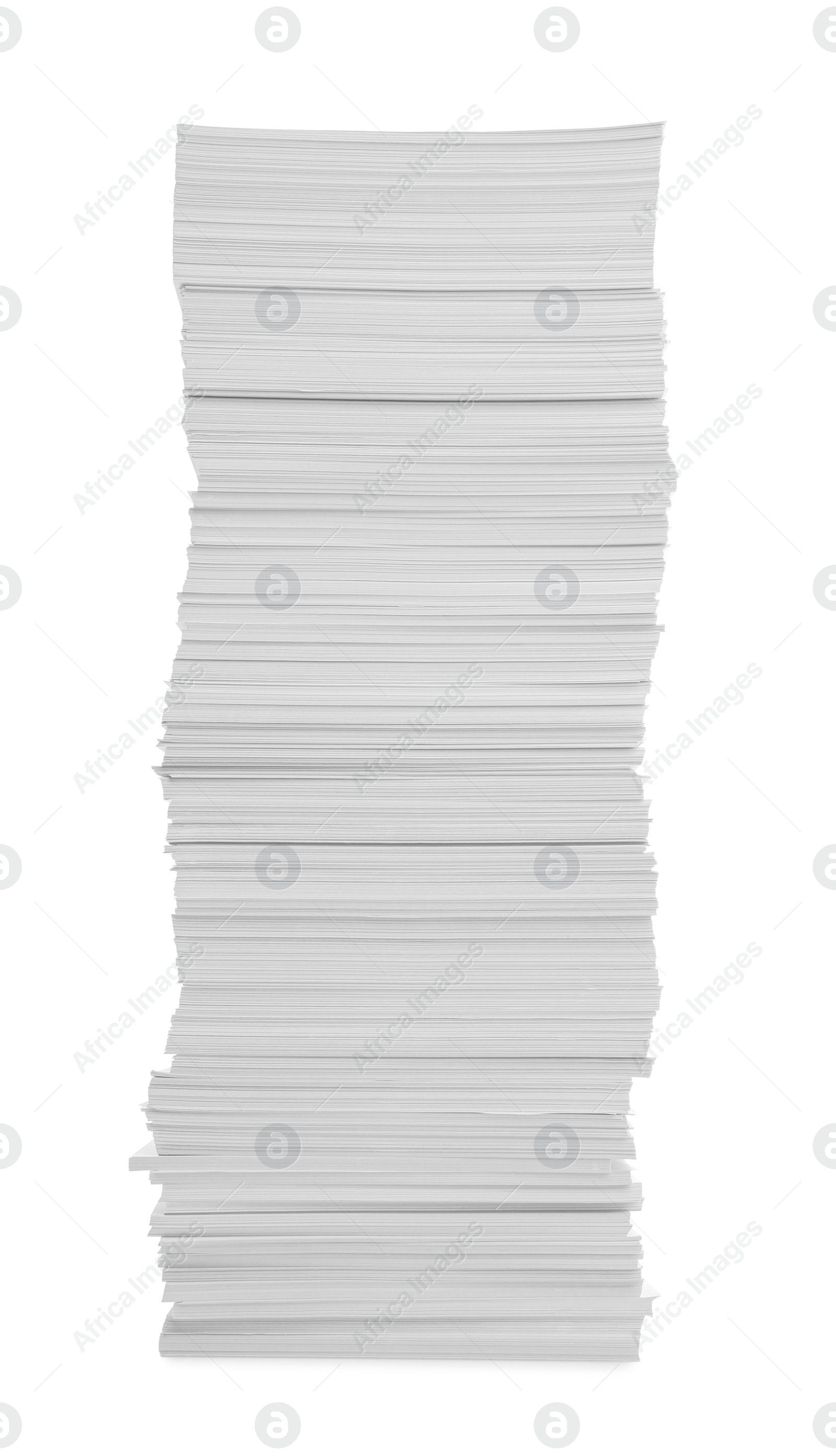 Photo of Stack of paper sheets isolated on white