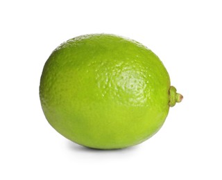 Photo of Delicious ripe lime isolated on white. Exotic fruit