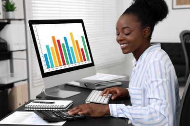 Professional accountant working at desk in office