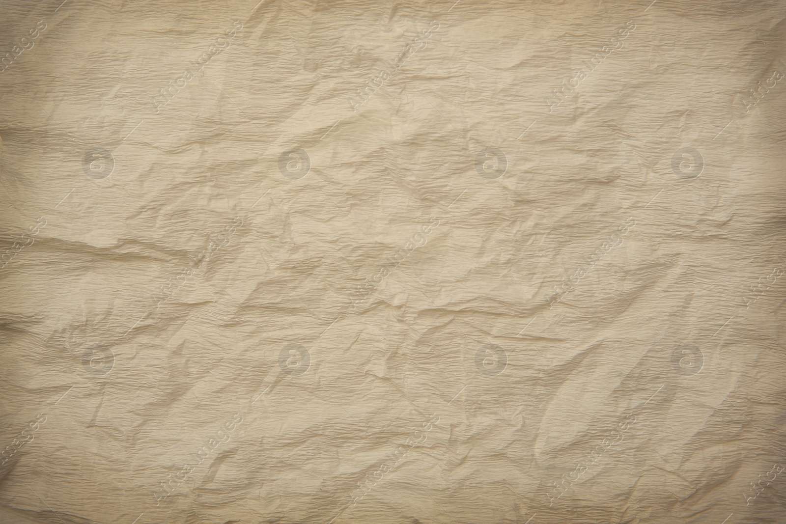 Image of Crumpled old paper as background. Texture of parchment