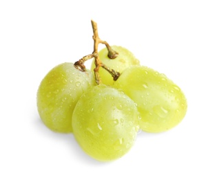 Fresh ripe juicy grapes isolated on white