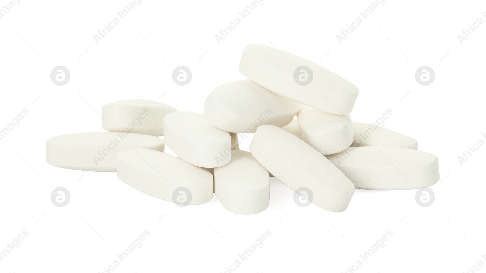 Photo of Vitamin pills isolated on white. Health supplement