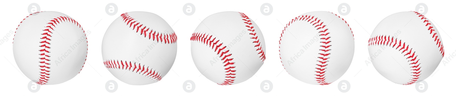 Image of Baseball ball isolated on white, different sides