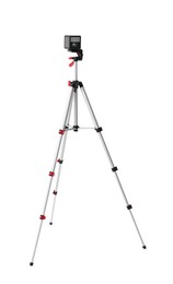 Photo of Laser level with tripod isolated on white