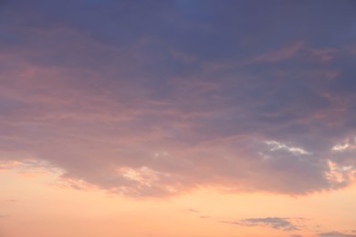 Picturesque view of sky with clouds at sunset