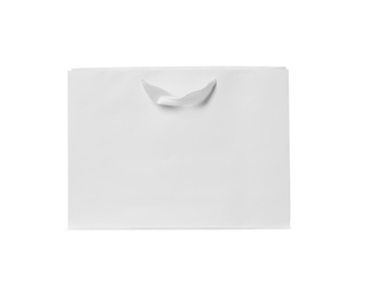 Paper shopping bag isolated on white. Mock up for design