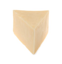 Photo of Piece of tasty cheese isolated on white