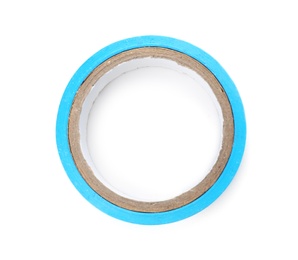 Photo of Electrician's tape on white background, top view