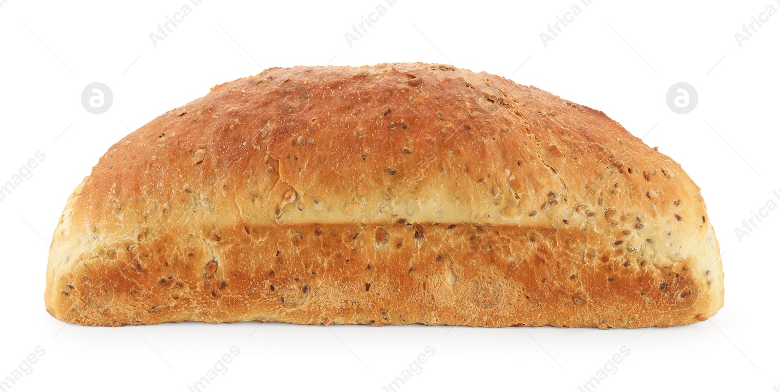 Photo of Freshly baked sourdough bread isolated on white