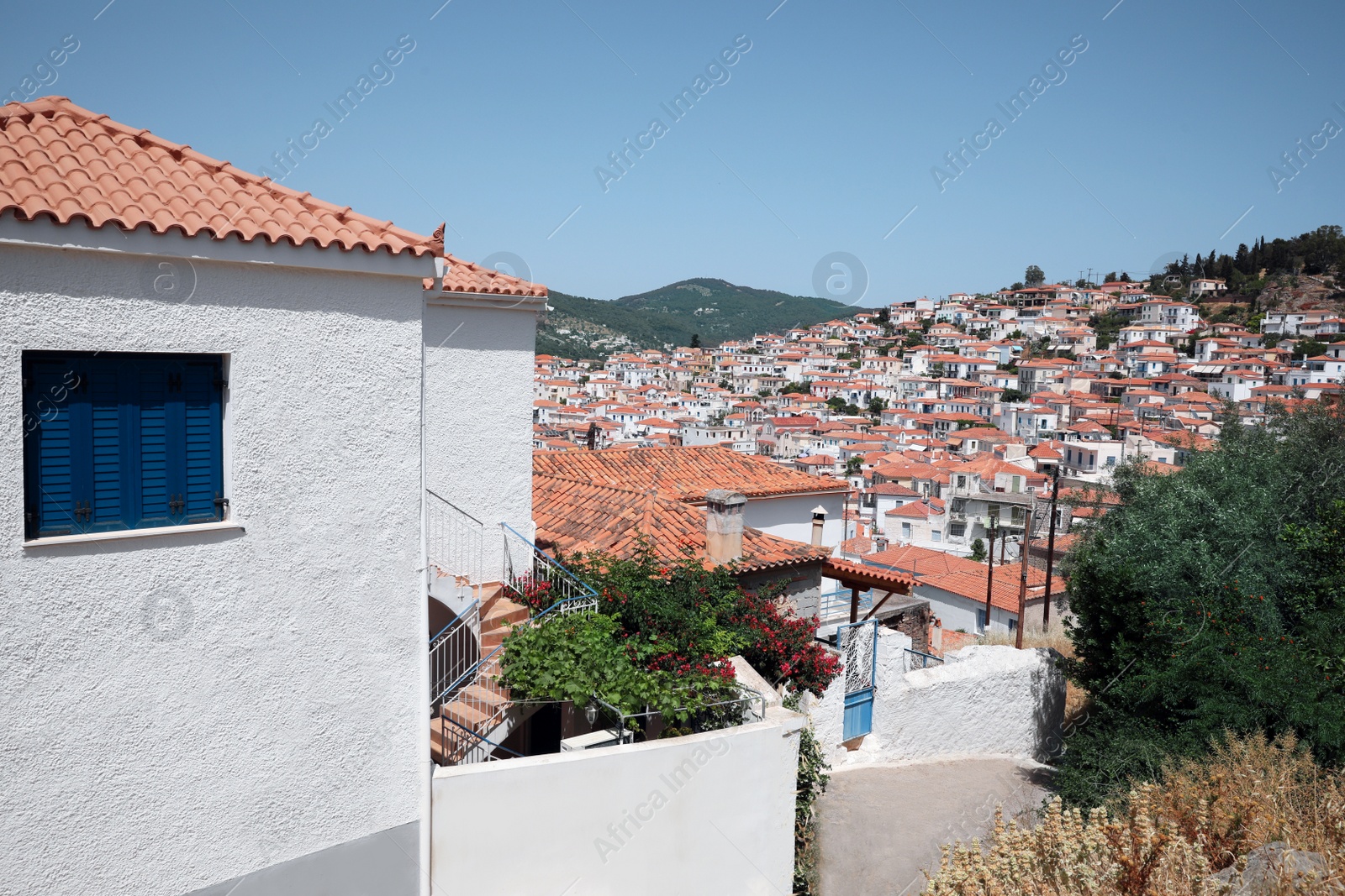 Photo of Cityscape with beautiful residential buildings on sunny day