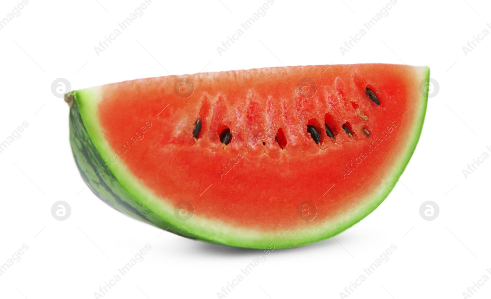 Photo of Piece of delicious ripe watermelon isolated on white