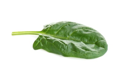 Fresh green healthy baby spinach leaf isolated on white