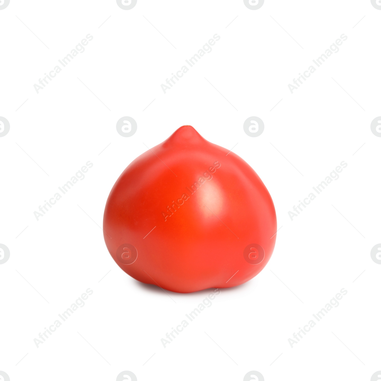 Photo of Whole ripe red tomato isolated on white