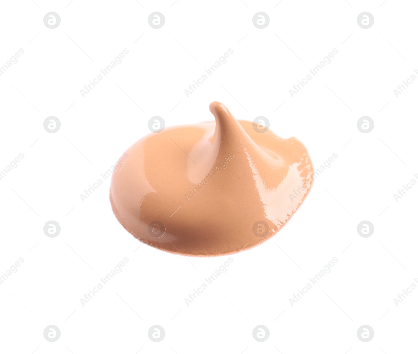 Photo of Sample of skin foundation on white background