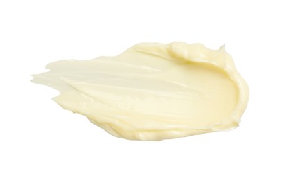 Photo of Fresh natural butter isolated on white, top view