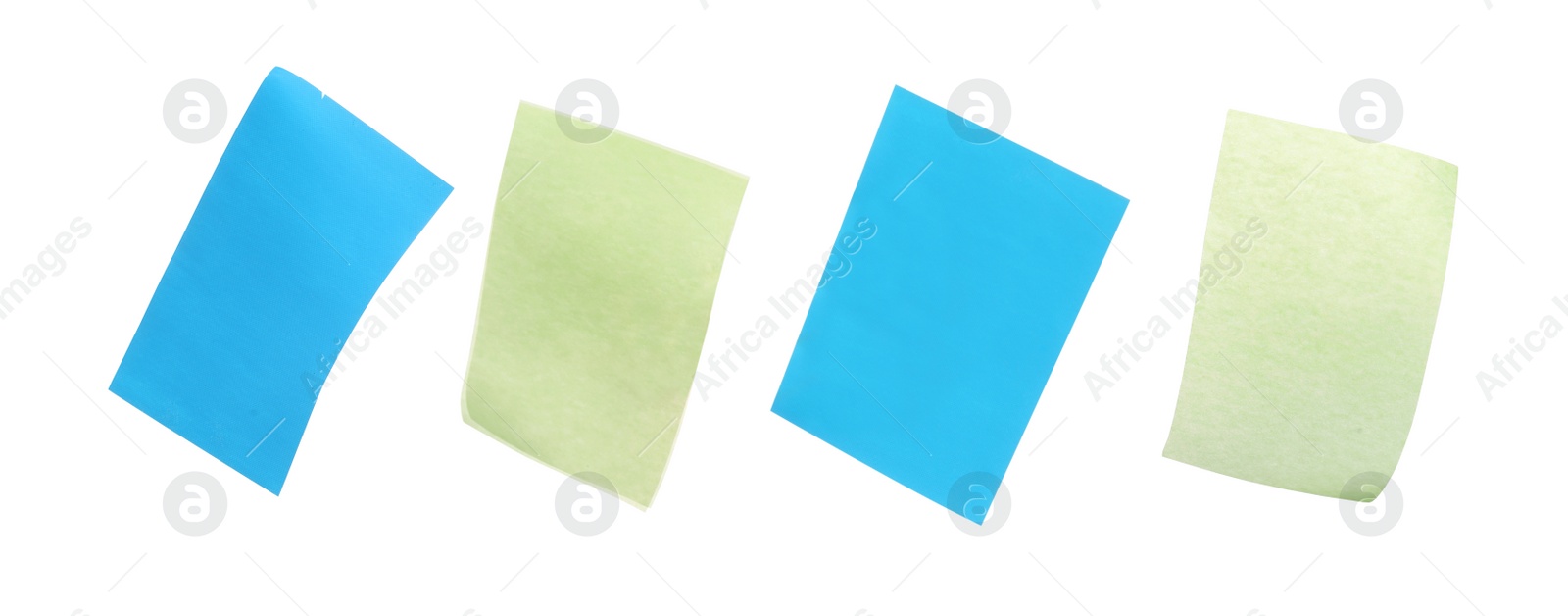 Image of Set with facial oil blotting tissues on white background, banner design. Mattifying wipes