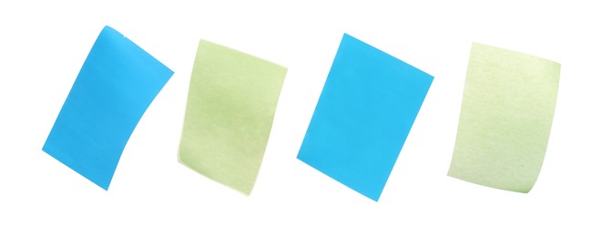 Image of Set with facial oil blotting tissues on white background, banner design. Mattifying wipes