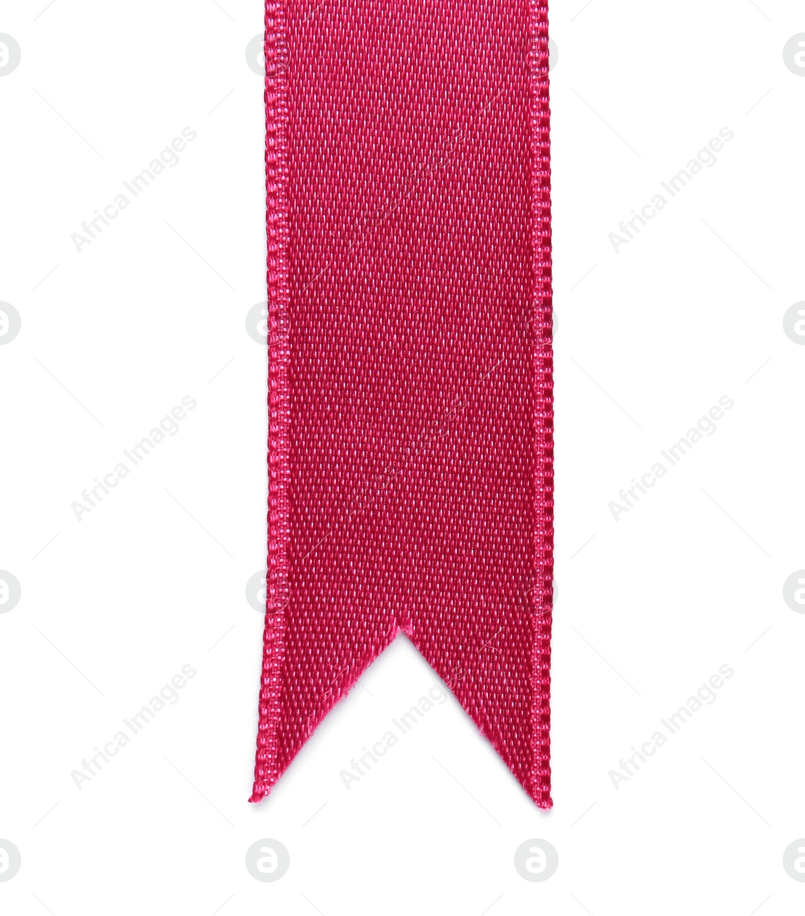 Photo of Simple color ribbon on white background, top view