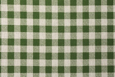 Photo of Texture of checkered fabric as background, top view