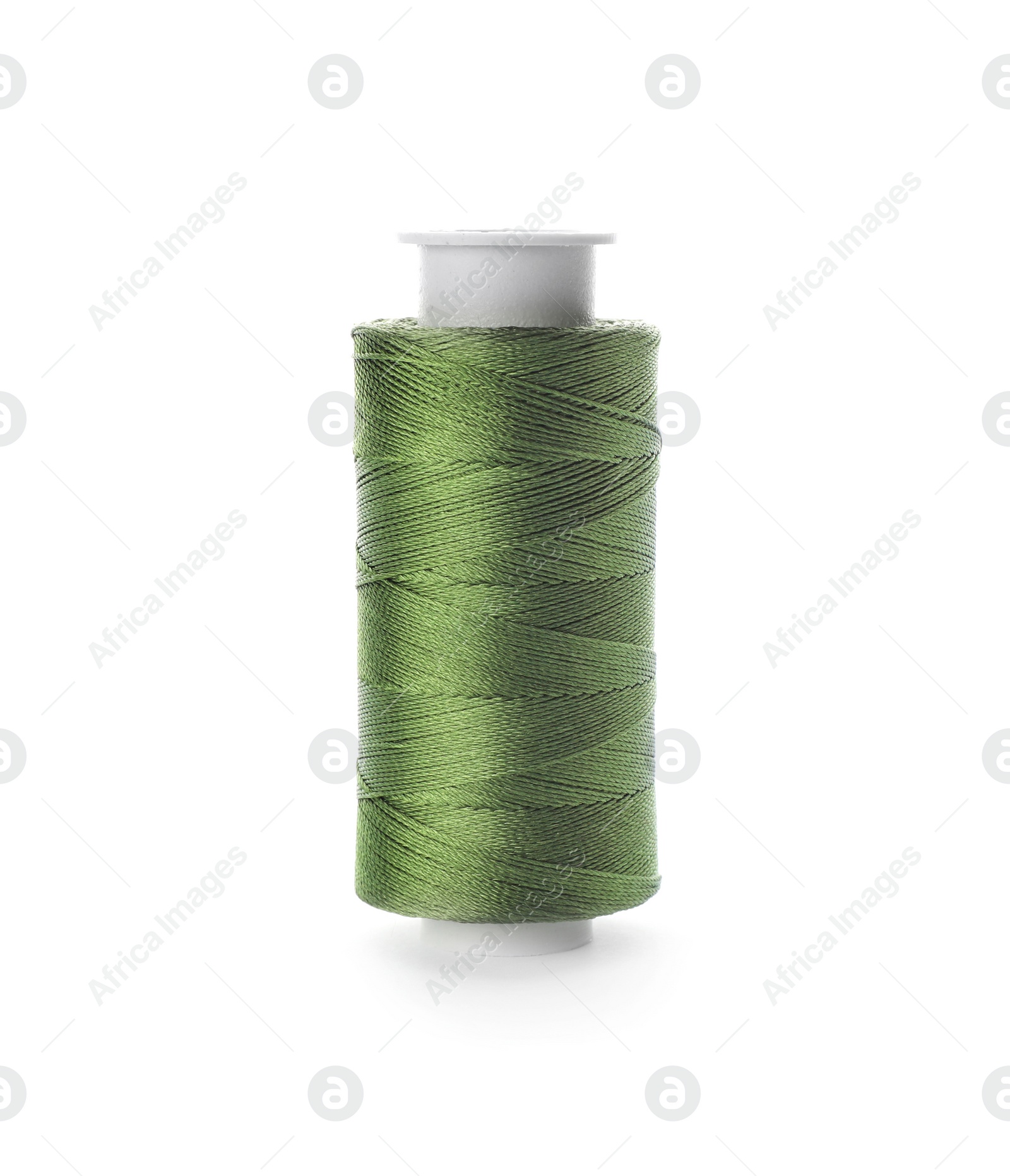 Photo of Color sewing thread on white background