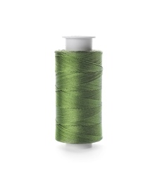 Color sewing thread on white background