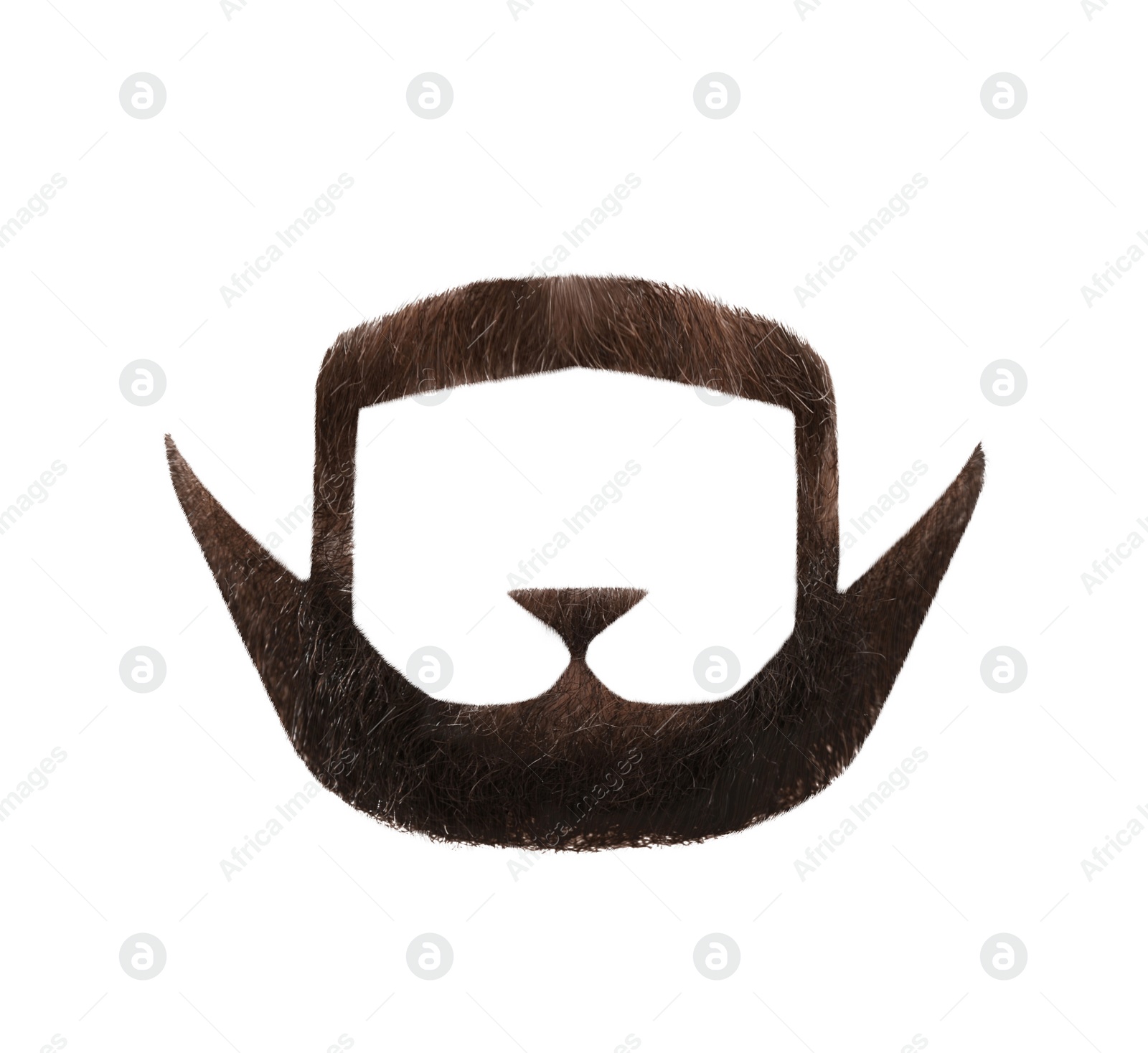 Image of Stylish beard on white background. Men's fashion