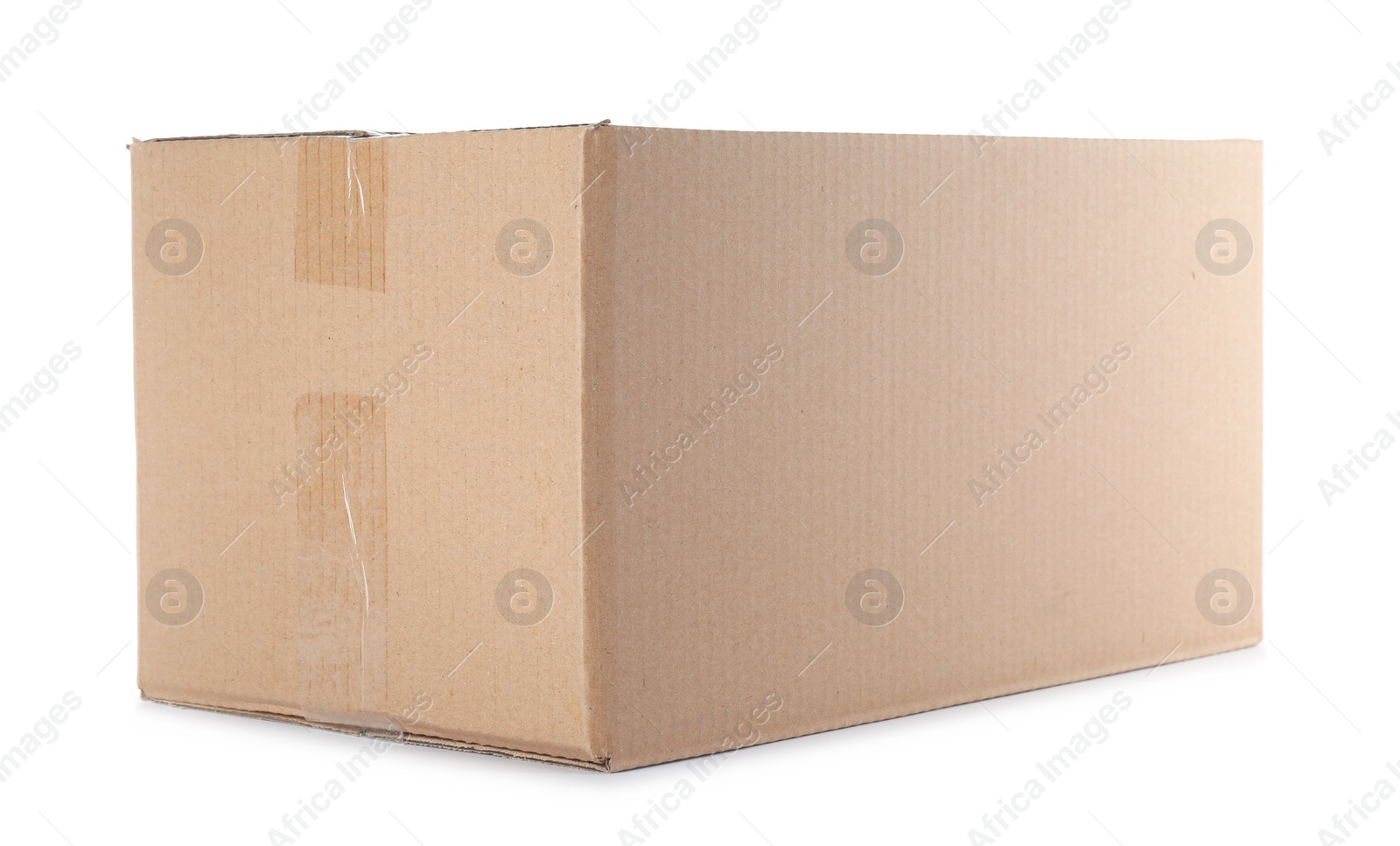 Photo of Cardboard box isolated on white. Mockup for design