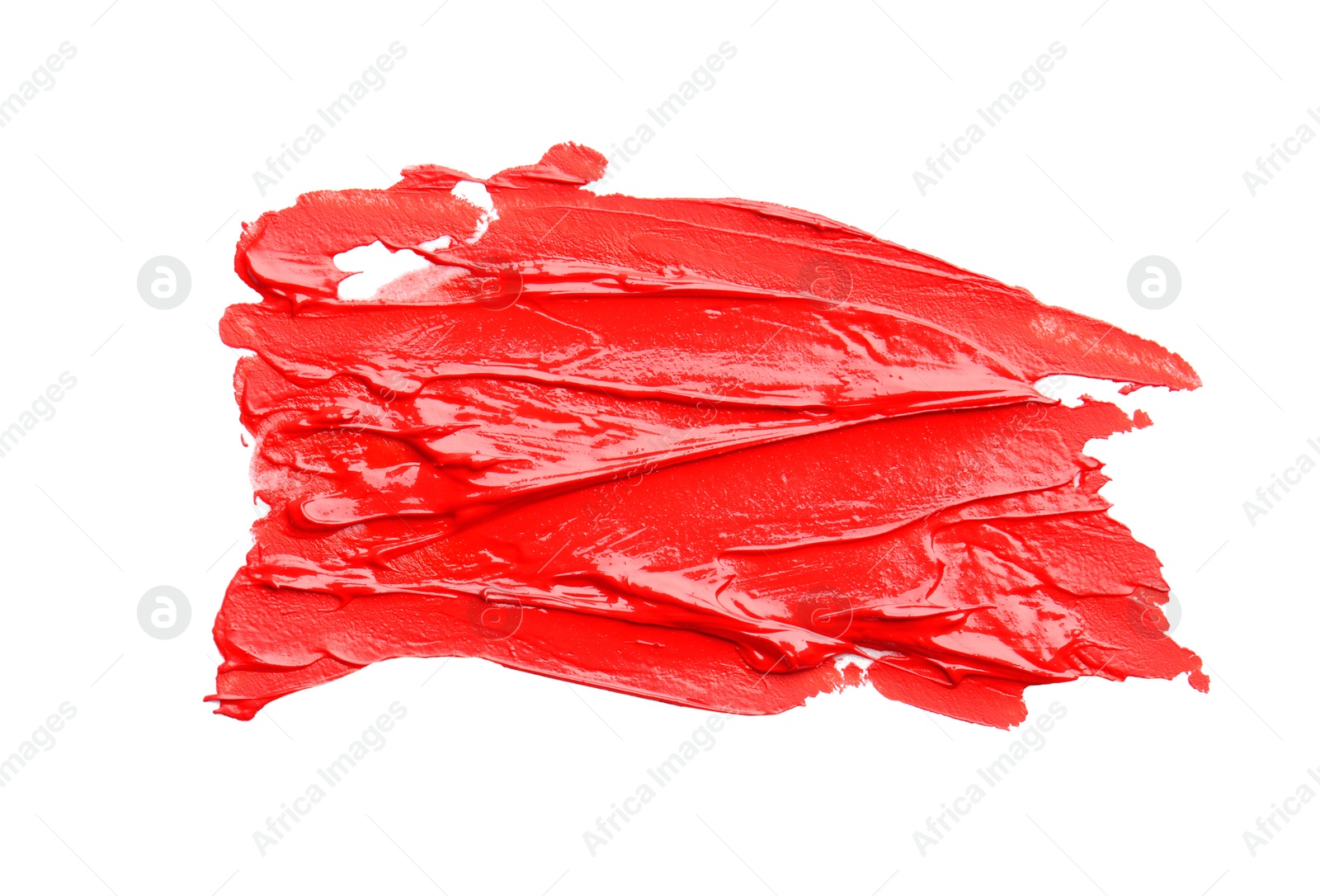 Photo of Paint stroke drawn with brush on white background