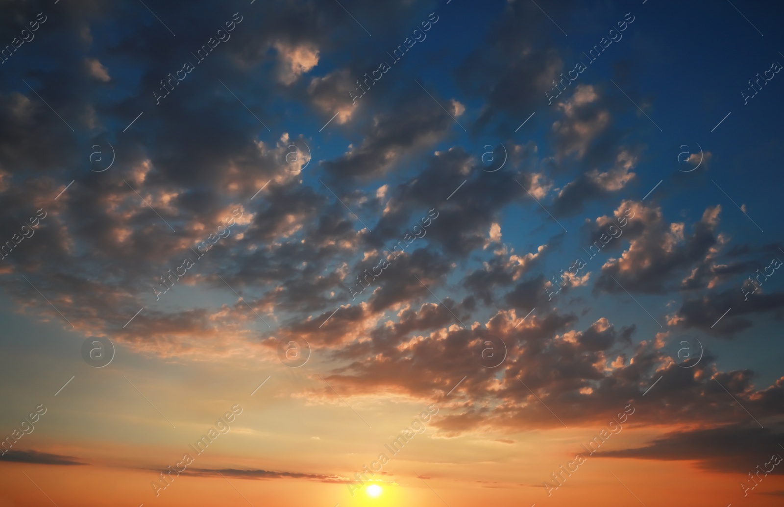 Photo of Picturesque view of beautiful sky with clouds at sunset