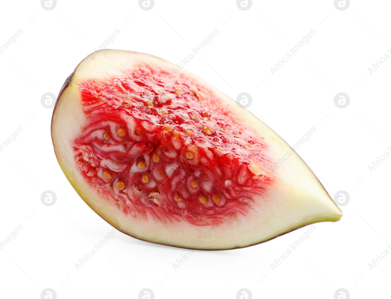 Photo of Piece of fresh fig isolated on white