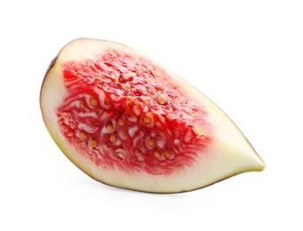 Piece of fresh fig isolated on white