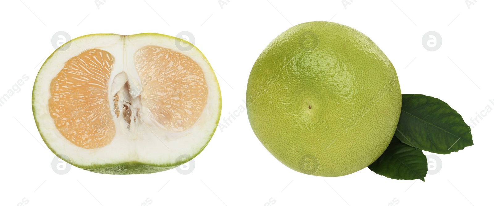 Image of Fresh ripe sweetie fruits on white background, banner design 