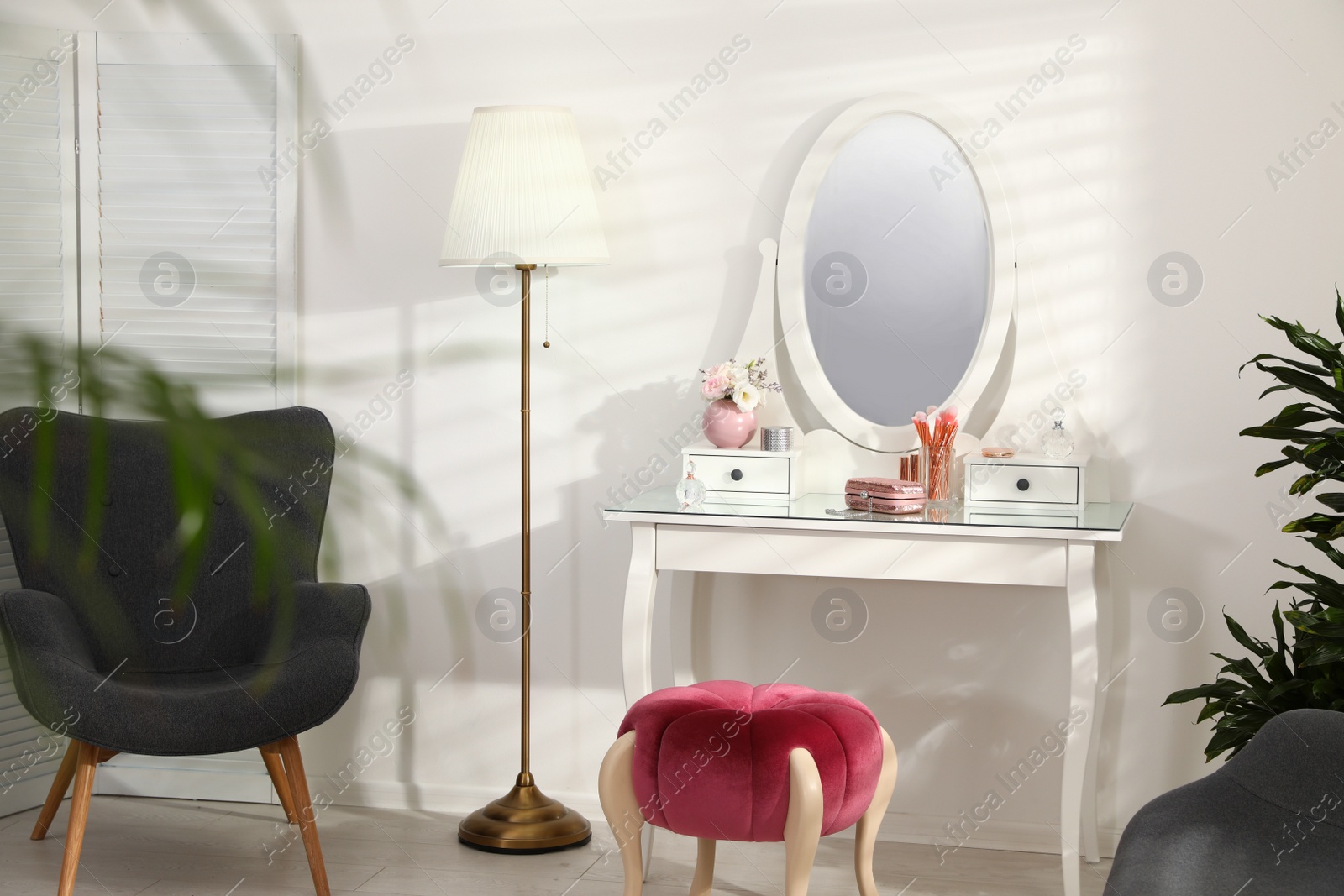 Photo of Stylish room interior with elegant dressing table