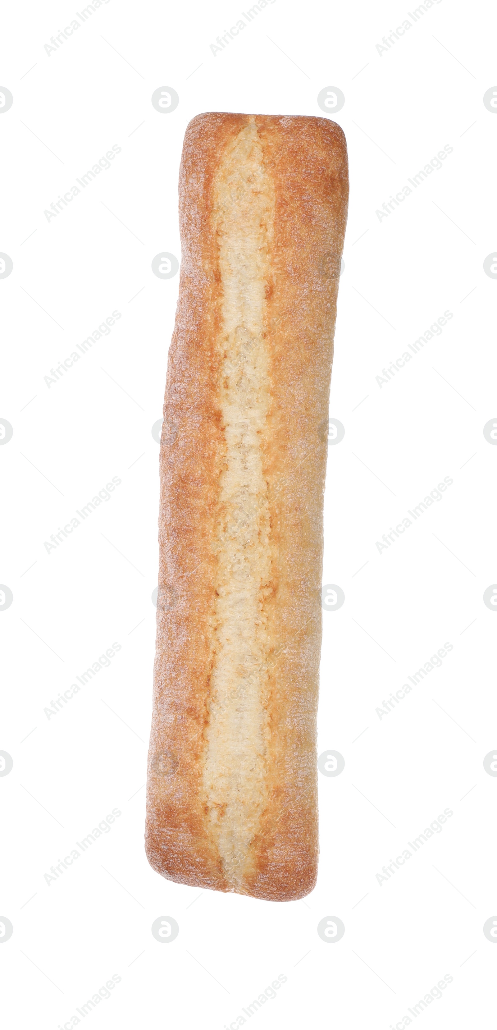 Photo of Tasty baguette isolated on white. Fresh bread