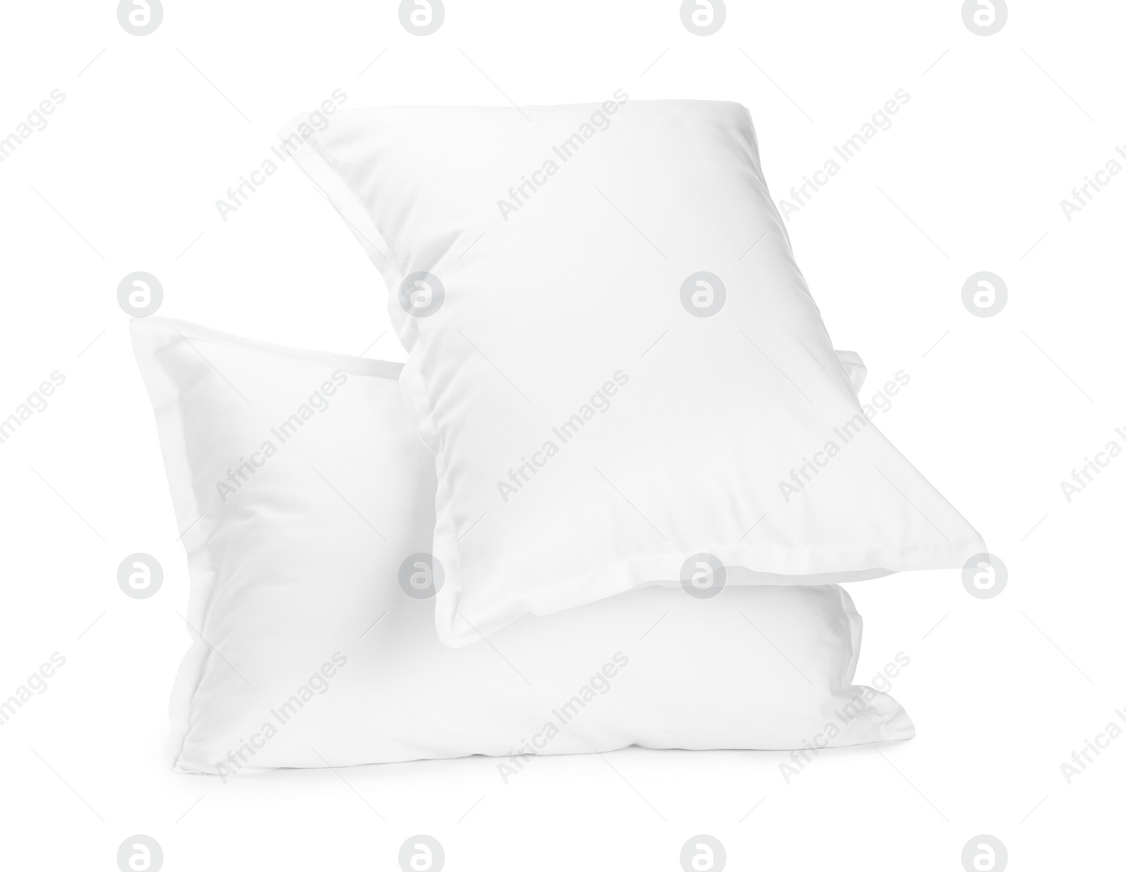 Photo of Two new soft pillows isolated on white