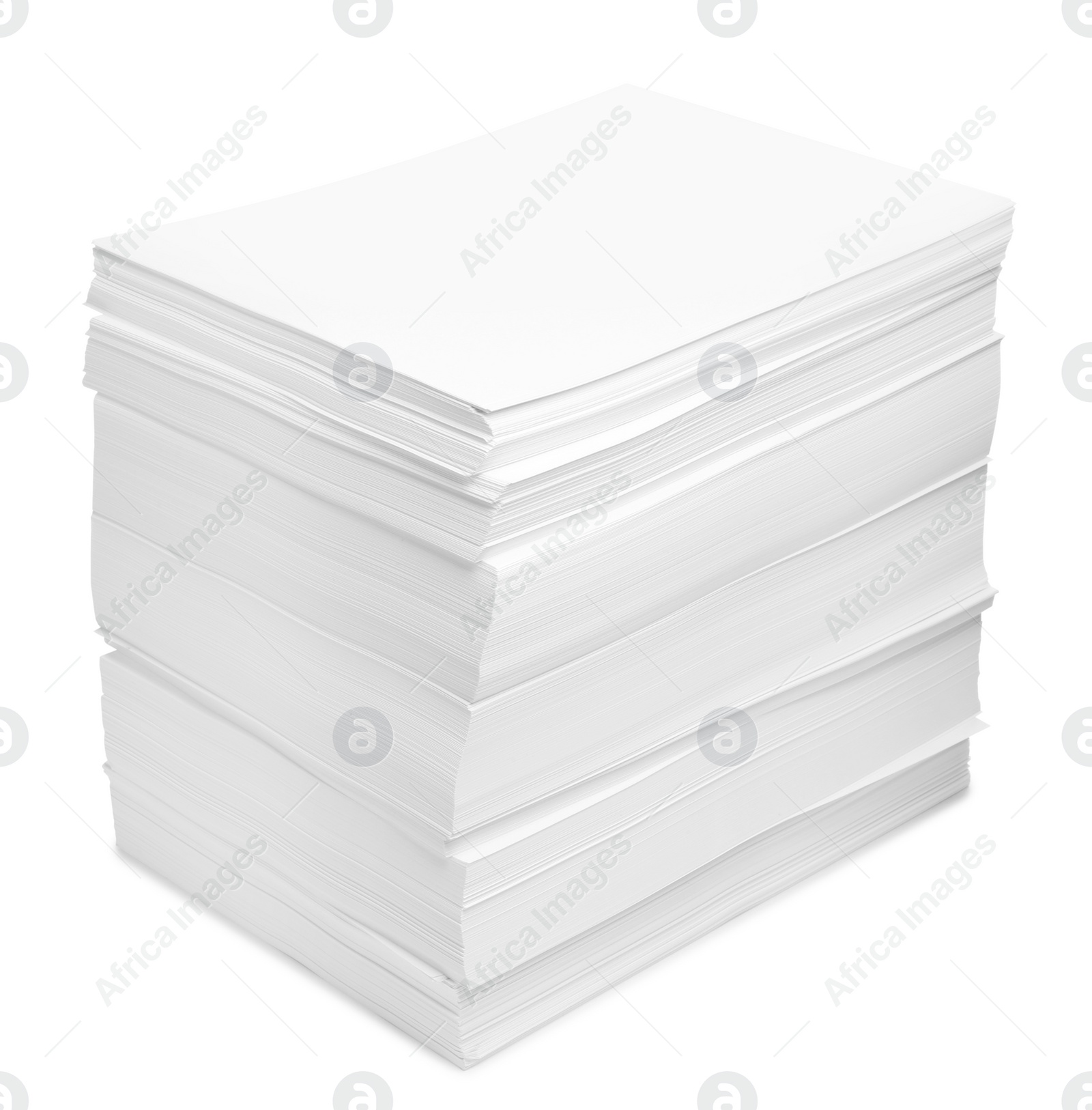 Photo of Stack of paper sheets isolated on white