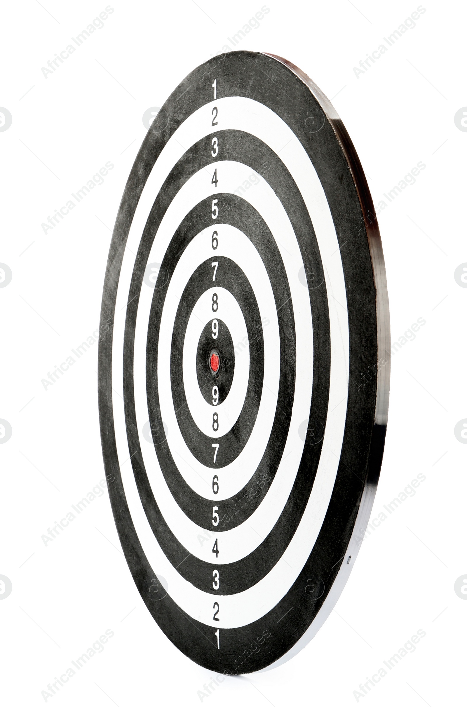 Photo of New empty dart board isolated on white