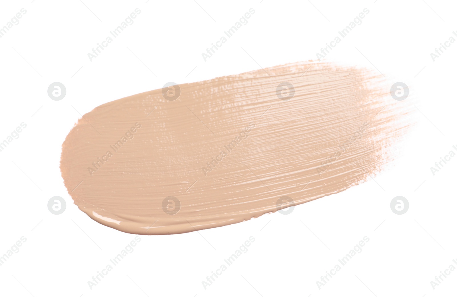 Photo of Smear of skin foundation isolated on white, top view