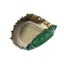 Photo of One beer bottle cap isolated on white