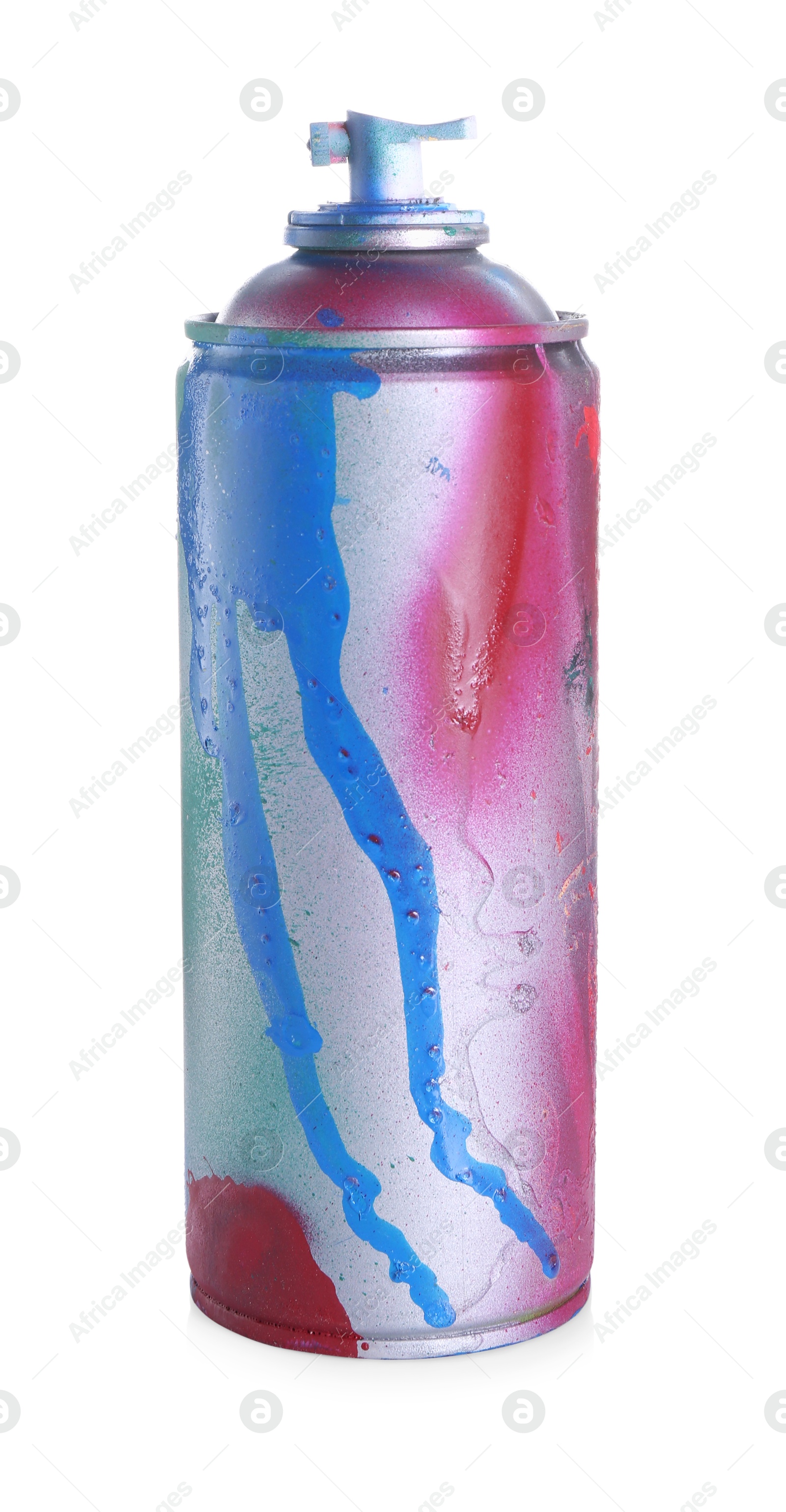 Photo of One can of bright spray paint isolated on white