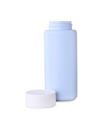 Blank bottle of baby powder isolated on white