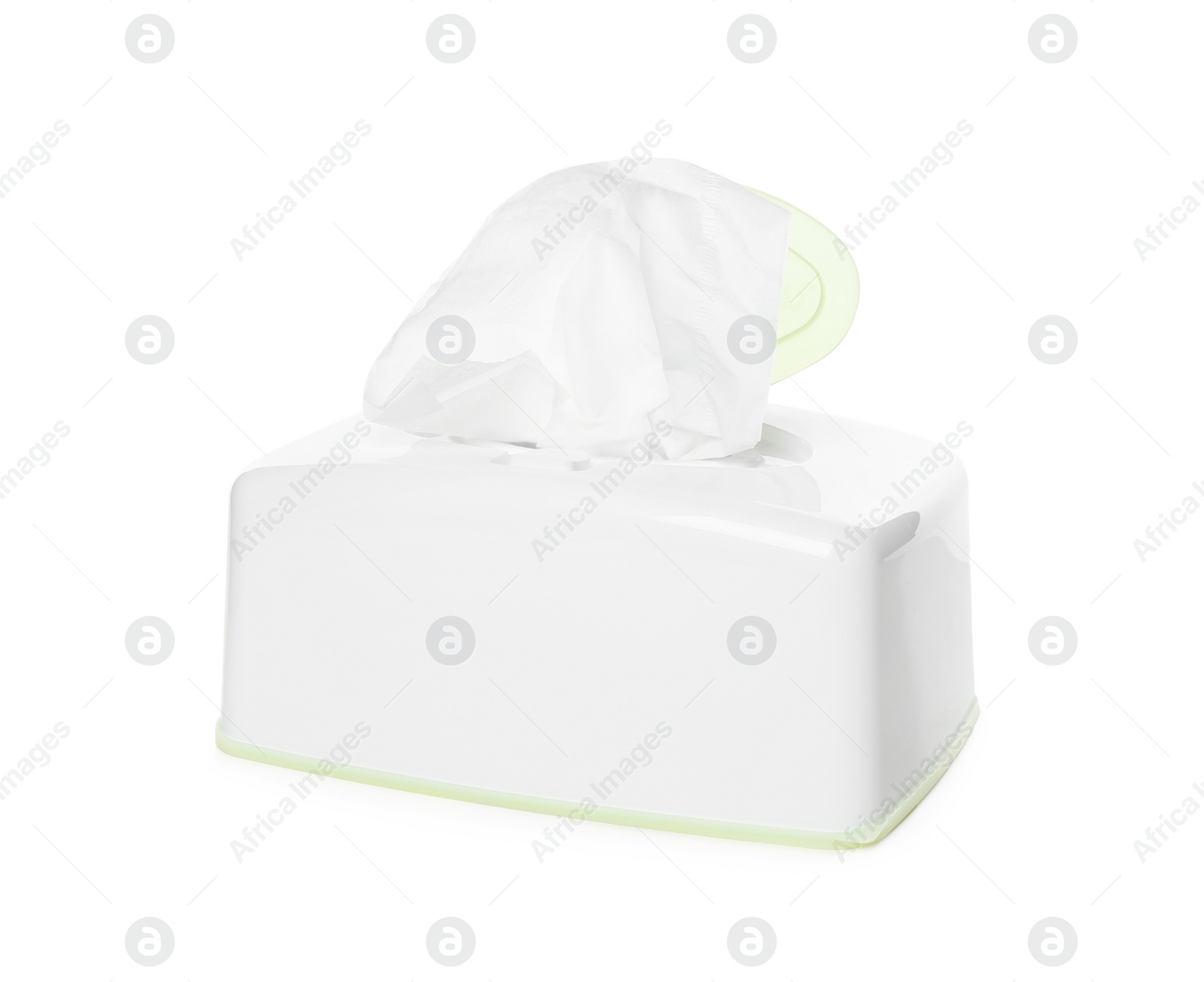 Photo of Box of paper tissues isolated on white